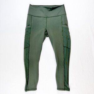 Fabletics Olive Green Capri Workout Leggings Size M